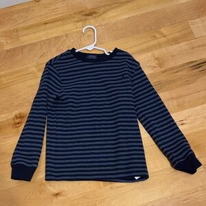 Kids Ralph Lauren Navy and Black Striped Long Sleeve Shirt size 6 NWOT